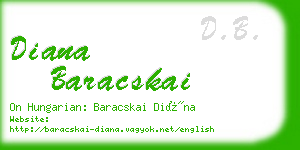 diana baracskai business card